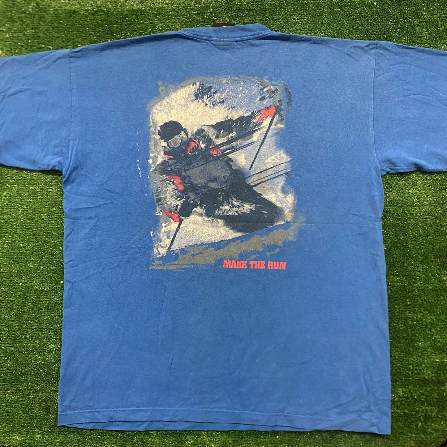 Vintage 90s Marlboro Skiing Winter Sports Single Stitch Tee