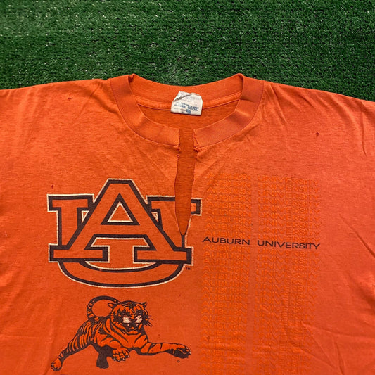 Vintage 80s Auburn Tigers College Sports Cut-Off T-Shirt