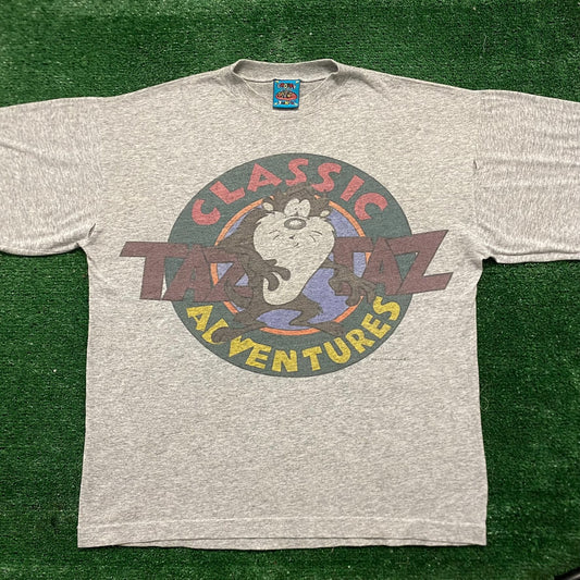 Vintage 90s Looney Tunes Taz Adventures Baggy Cartoon Tee