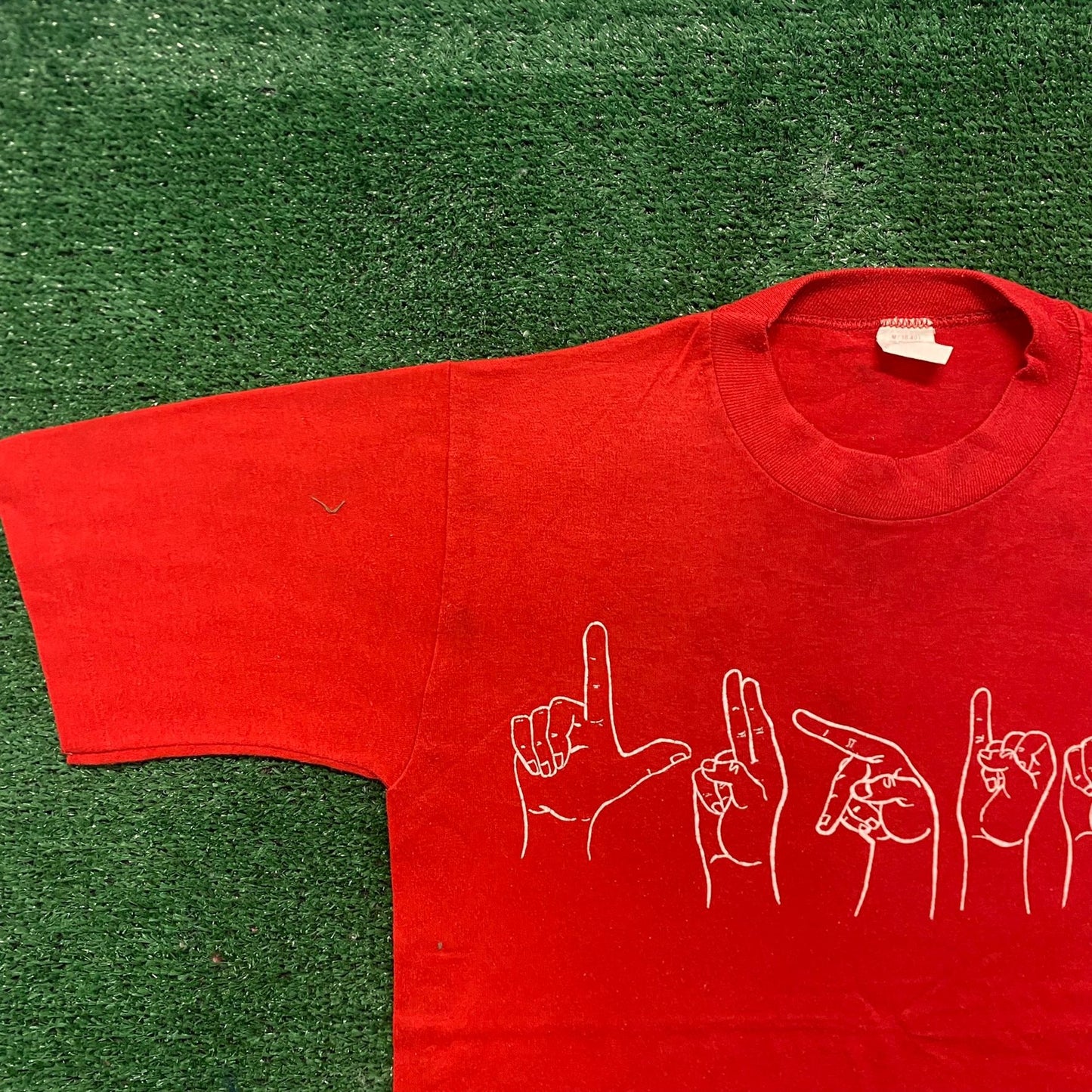 True Vintage 80s Sign Language ASL Single Stitch T-Shirt