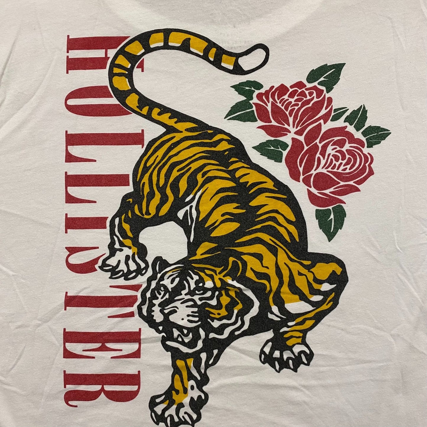 Hollister Tiger Rose Tattoo Crop Top T-Shirt