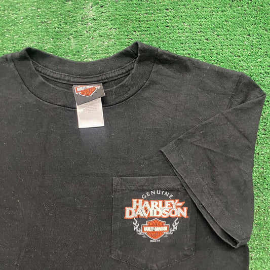 Vintage Y2K Harley Davidson Motorcycles Virginia Logo Tee