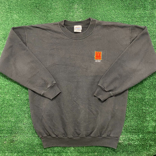 Vintage 90s McDonald's Smile Sun Faded Crewneck Sweatshirt