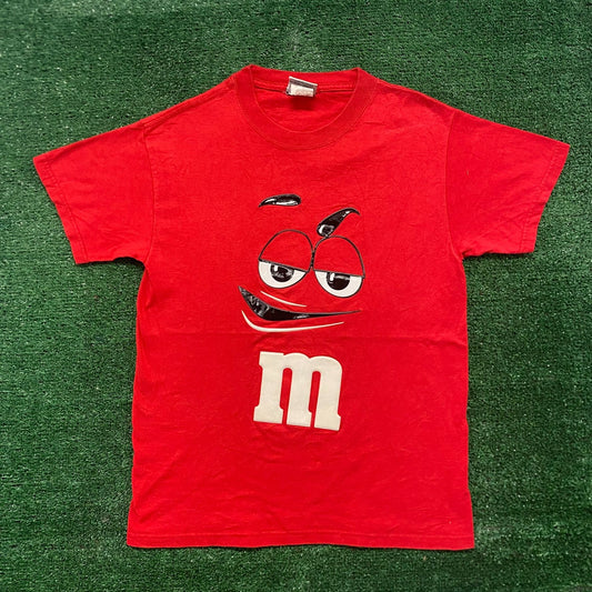 Vintage Y2K Essential Red M&M's Chocolate Candy T-Shirt
