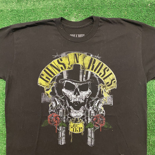 Guns N Roses Skull Retro Vintage Rock Band T-Shirt