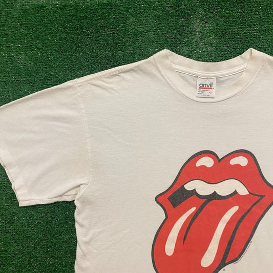 Vintage 90s Rolling Stones Lips Single Stitch Rock Band Tee