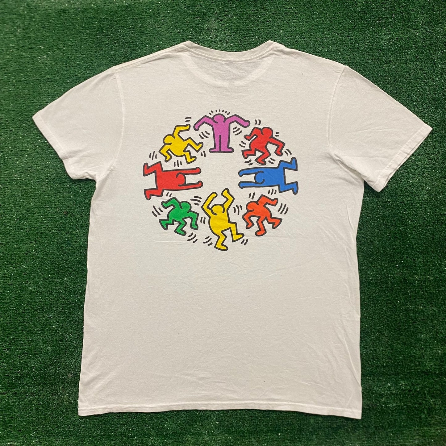 Vintage Y2K Essential Keith Haring People Pop Art T-Shirt