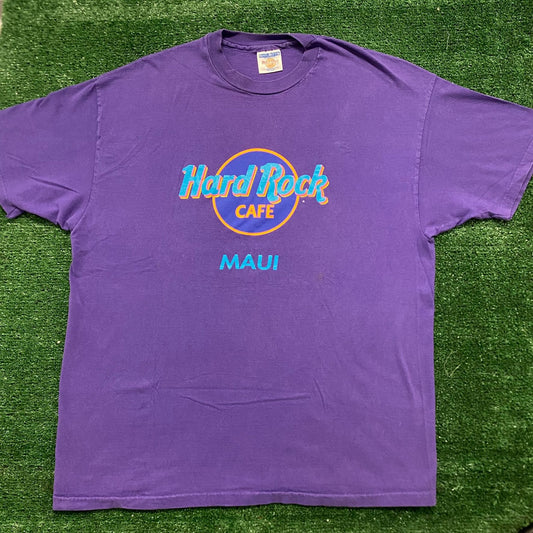 Vintage 90s Hard Rock Cafe Maui Hawaii Single Stitch Tee
