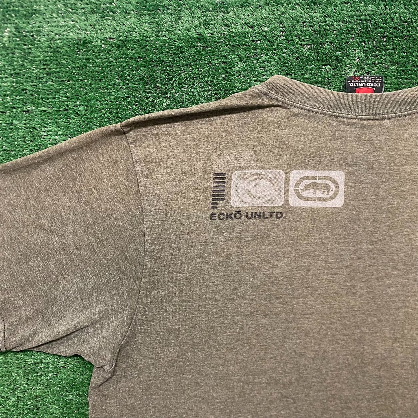 Vintage 90s Ecko Unltd. Rhino Baggy Sun Faded Drill Trap Tee