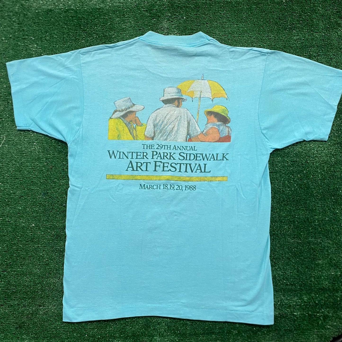 Vintage 80s Art Festival Shirt Single Stitch Painting Tee