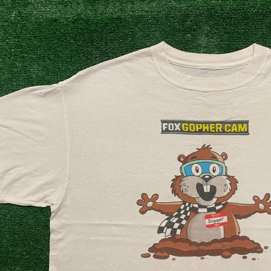 Vintage Y2K NASCAR FOX Sports Gopher Cam Racing Baggy Tee