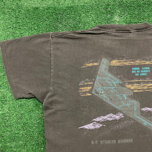 Vintage 90s Essential Sun Faded Stealth Bomber T-Shirt