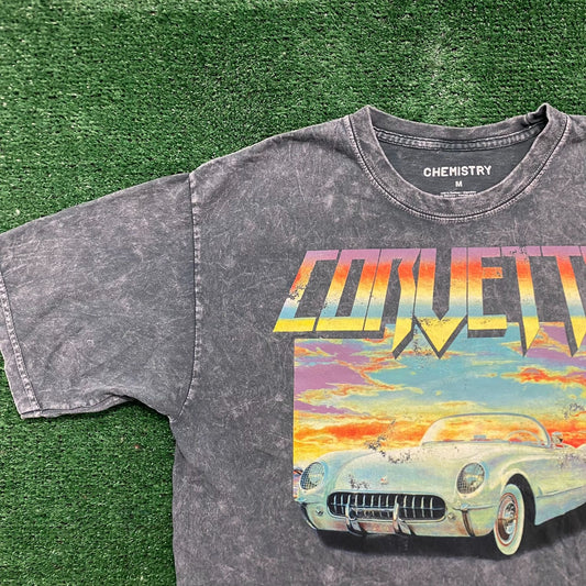 Vintage Y2K Chevy Corvette Art Faded Essential Cars T-Shirt