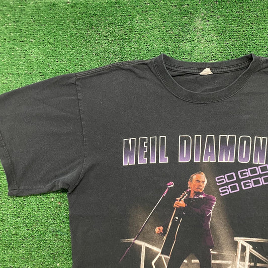 Vintage Y2K Neil Diamond Tour Essential Rock Band Tee