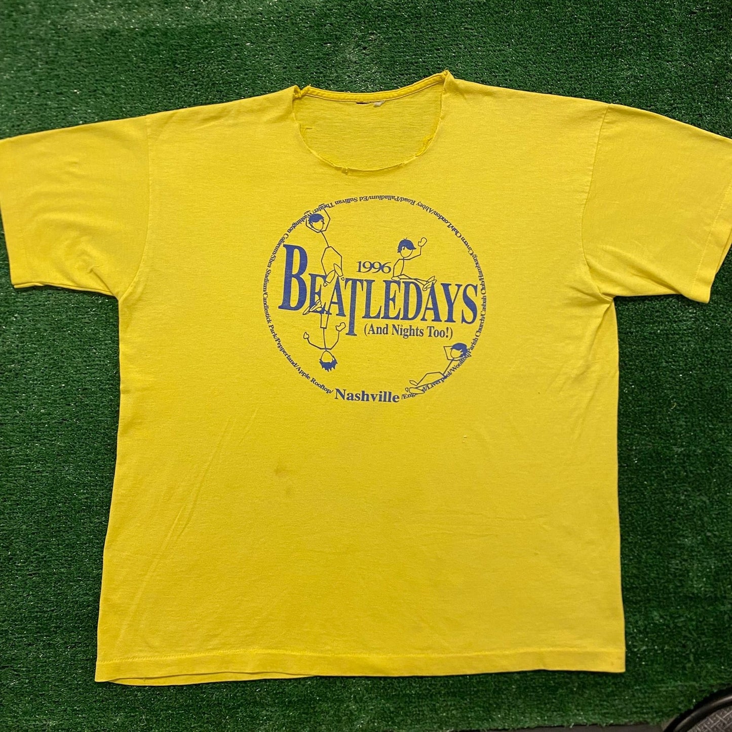 1996 Beatles Music Vintage 90s Rock Band T-Shirt