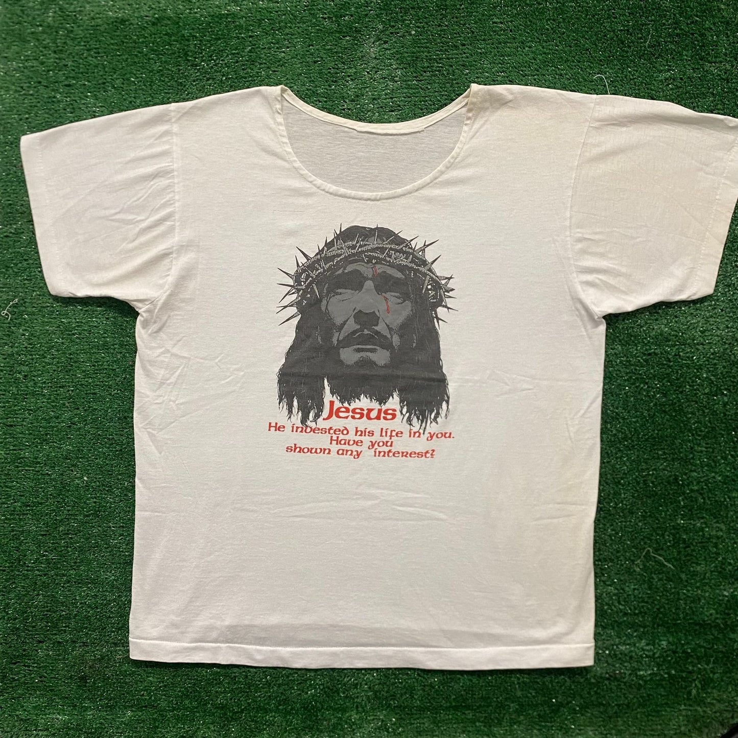 Vintage 80s Jesus Christ Shirt Single Stitch Christian Tee