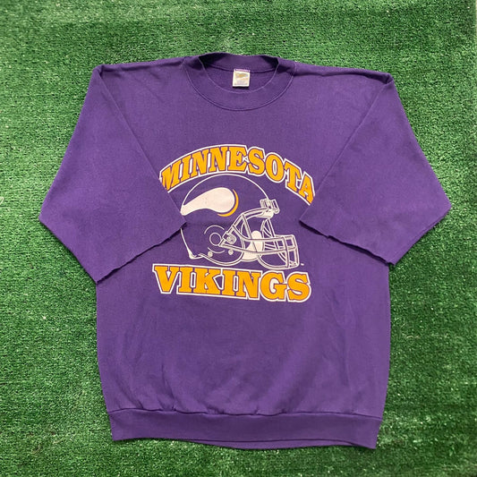 Vintage 80s Minnesota Vikings Football Crewneck Sweatshirt