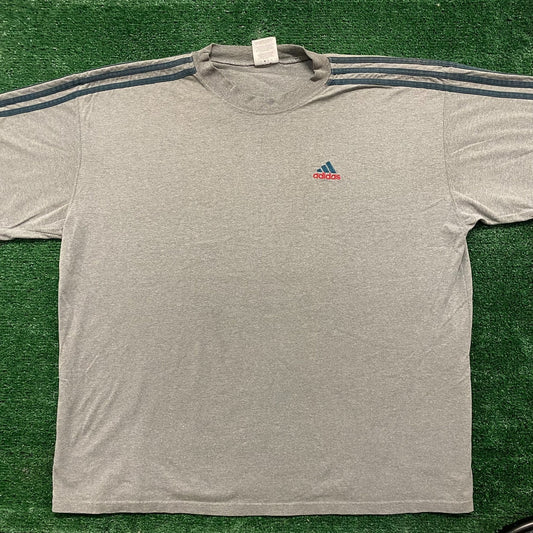 Vintage 90s Adidas Embroidered Logo Essential Baggy Tee