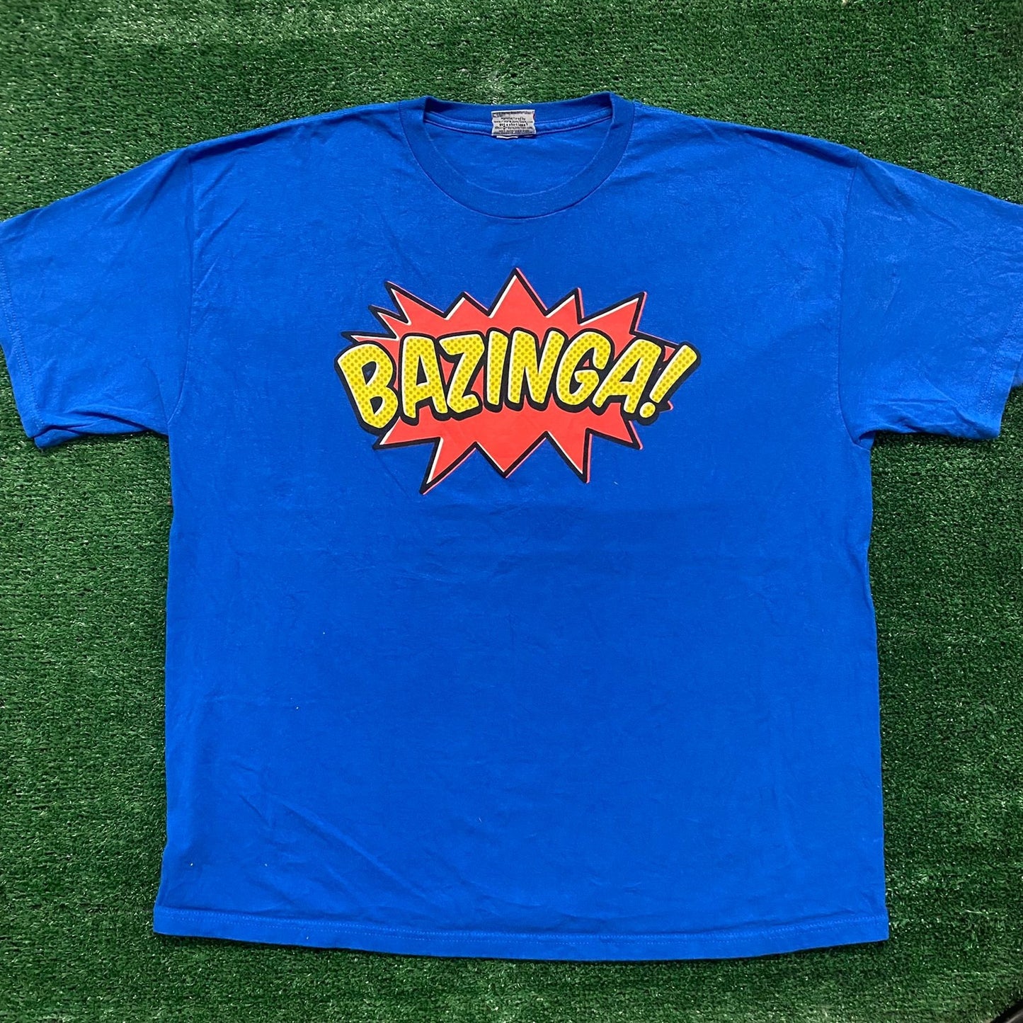Vintage Y2K Baggy Big Bang Theory Bazinga TV Sitcom T-Shirt