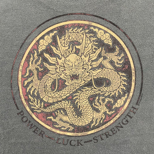 Vintage Y2K Japan Dragon Sun Faded Crazy Shirts Punk Tee