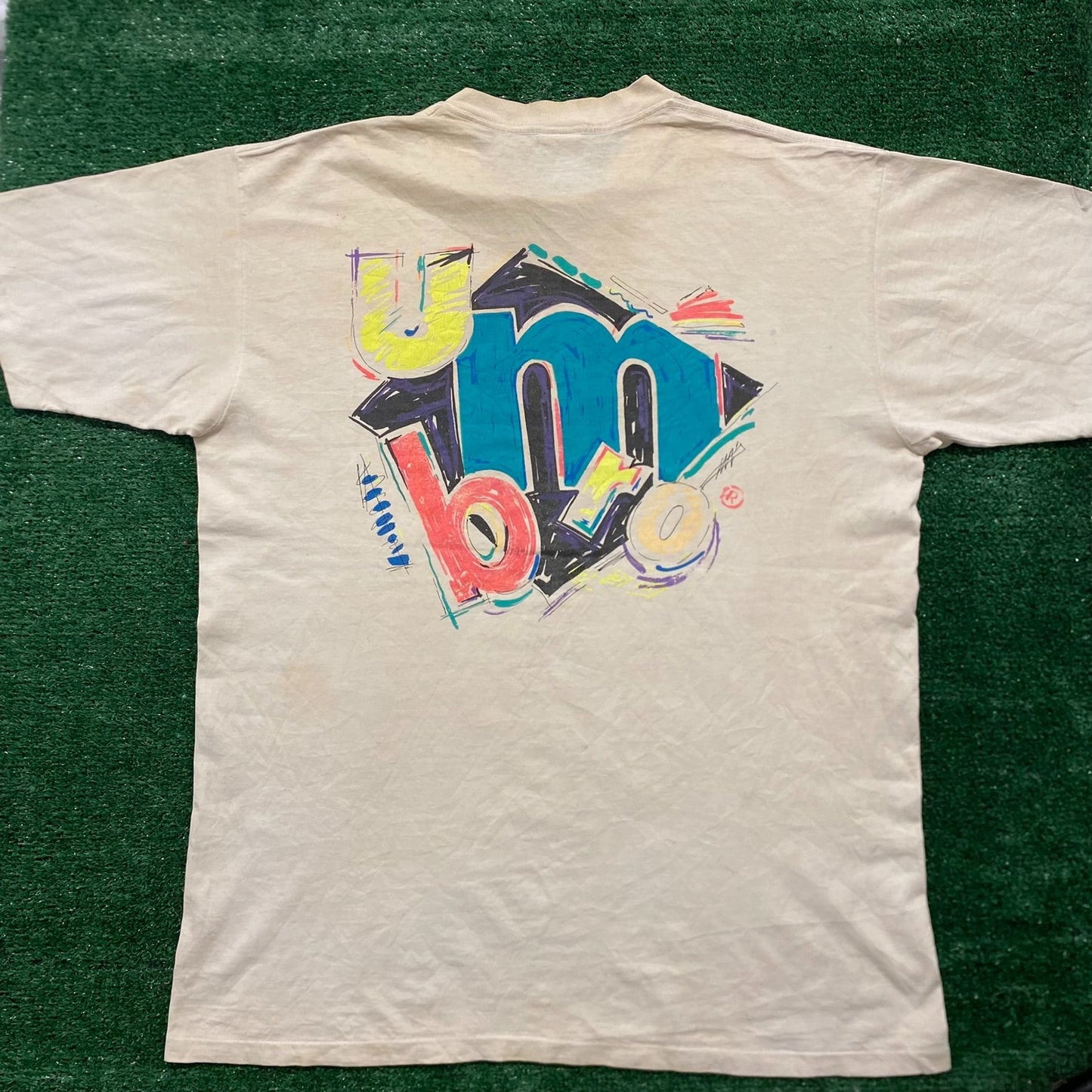 Thrashed Vintage 90s Baggy Umbro Soccer Single Stitch T-Shirt