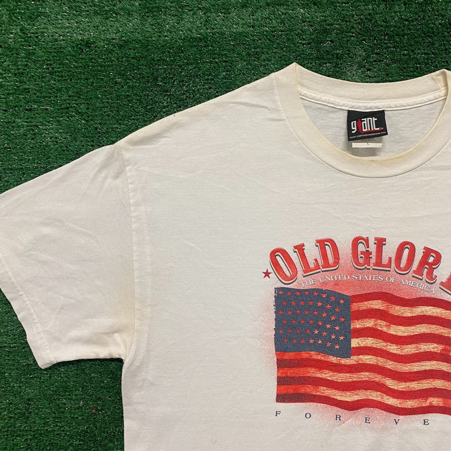 Vintage 90s Essential USA American Flag T-Shirt