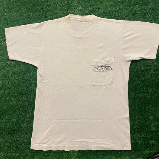 Khaki Jungle Vintage 90s Safari Animals Nature T-Shirt