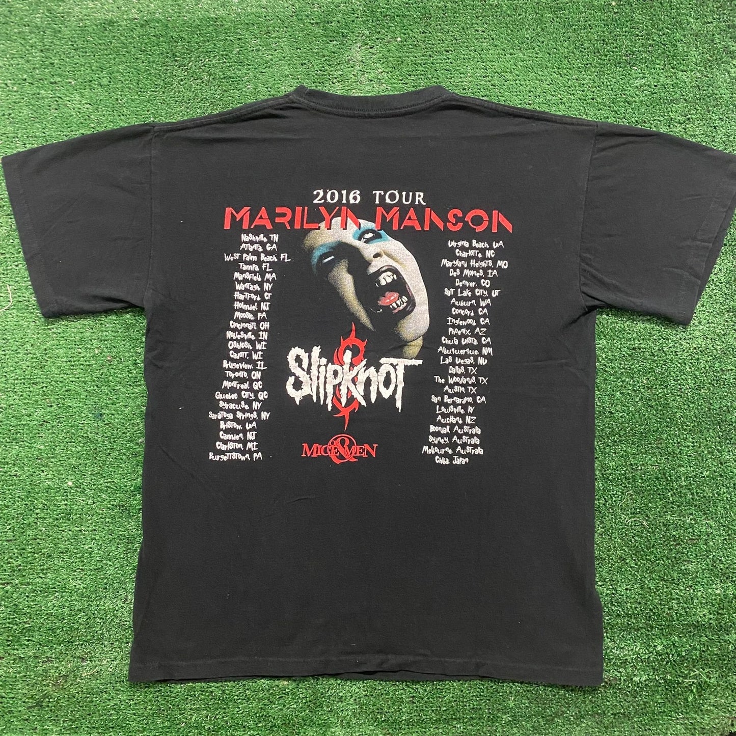 Vintage Y2K Slipknot Metal Band Shirt Rock Concert Tour Tee