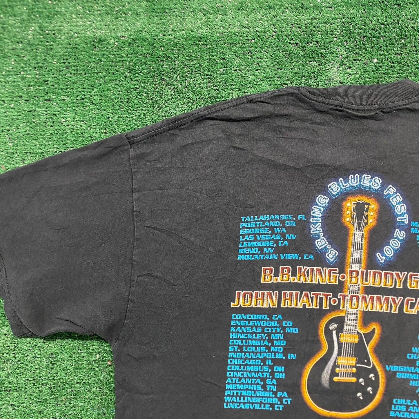 Vintage Y2K BB King Blues Festival Sun Faded Baggy Rock Tee