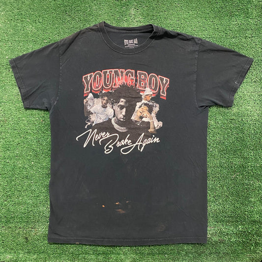 NBA YoungBoy Never Broke Again Drill Trap Rap Black Tee