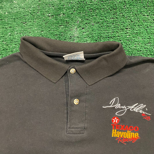 Vintage 90s Texaco Racing Single Stitch NASCAR Polo Shirt