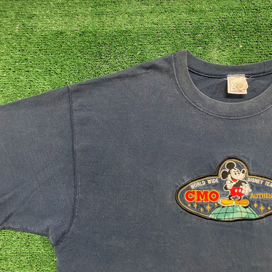 Vintage 90s Disney Mickey Mouse Shirt Cartoon Embroidered Tee