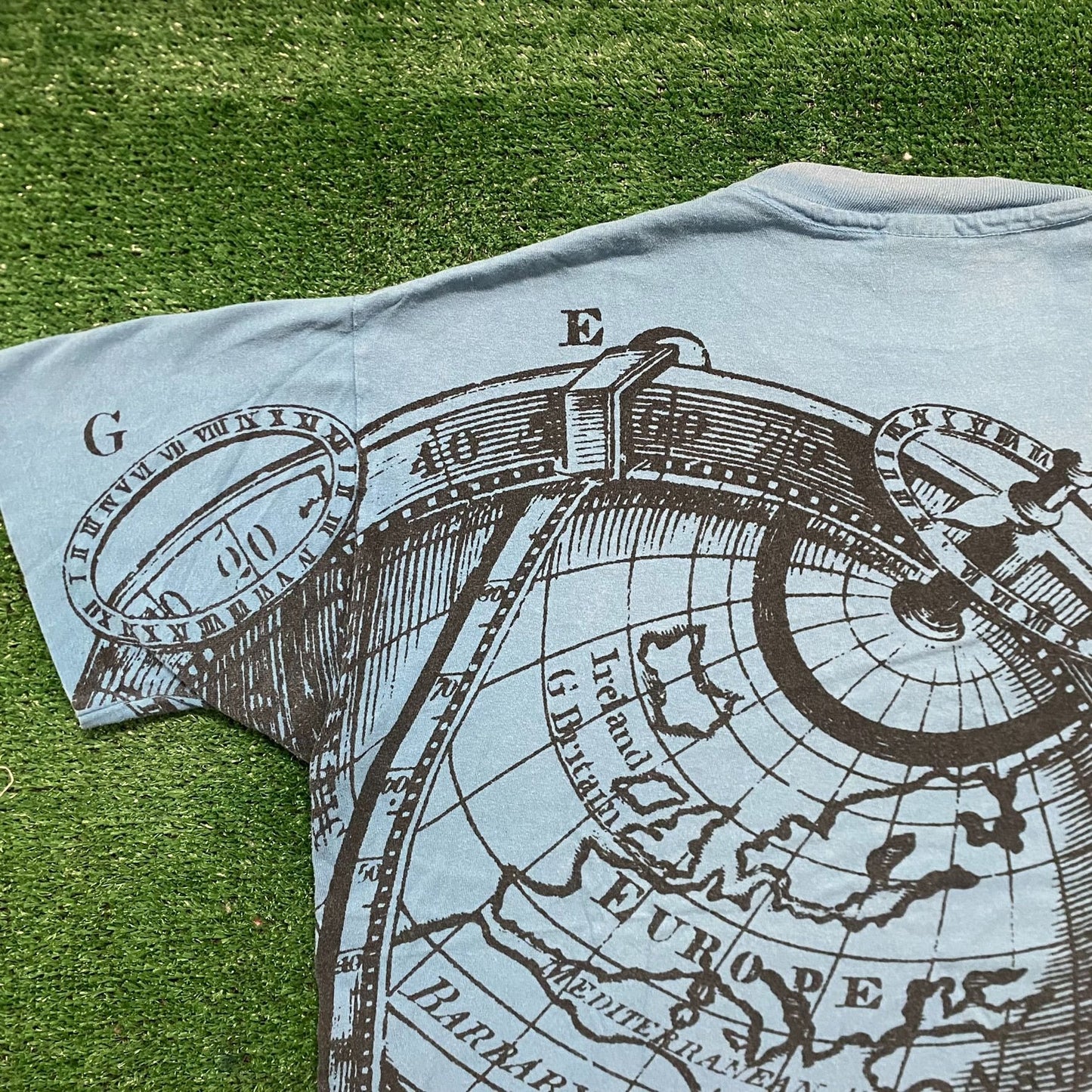 Vintage 90s Earth Globe Shirt History Single Stitch Tee