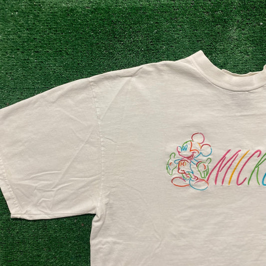 Vintage 90s Jerry Leigh Mickey Mouse Shirt Single Stitch Tee