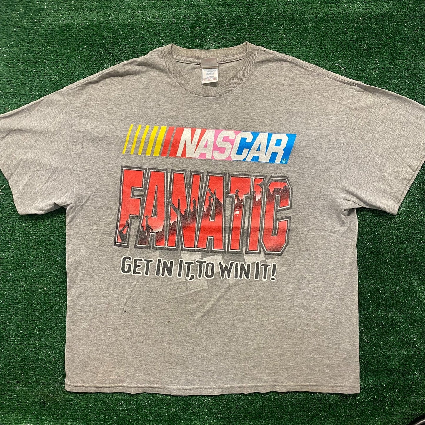 Vintage Y2K NASCAR Fanatic Shirt Auto Racing Logo Tee