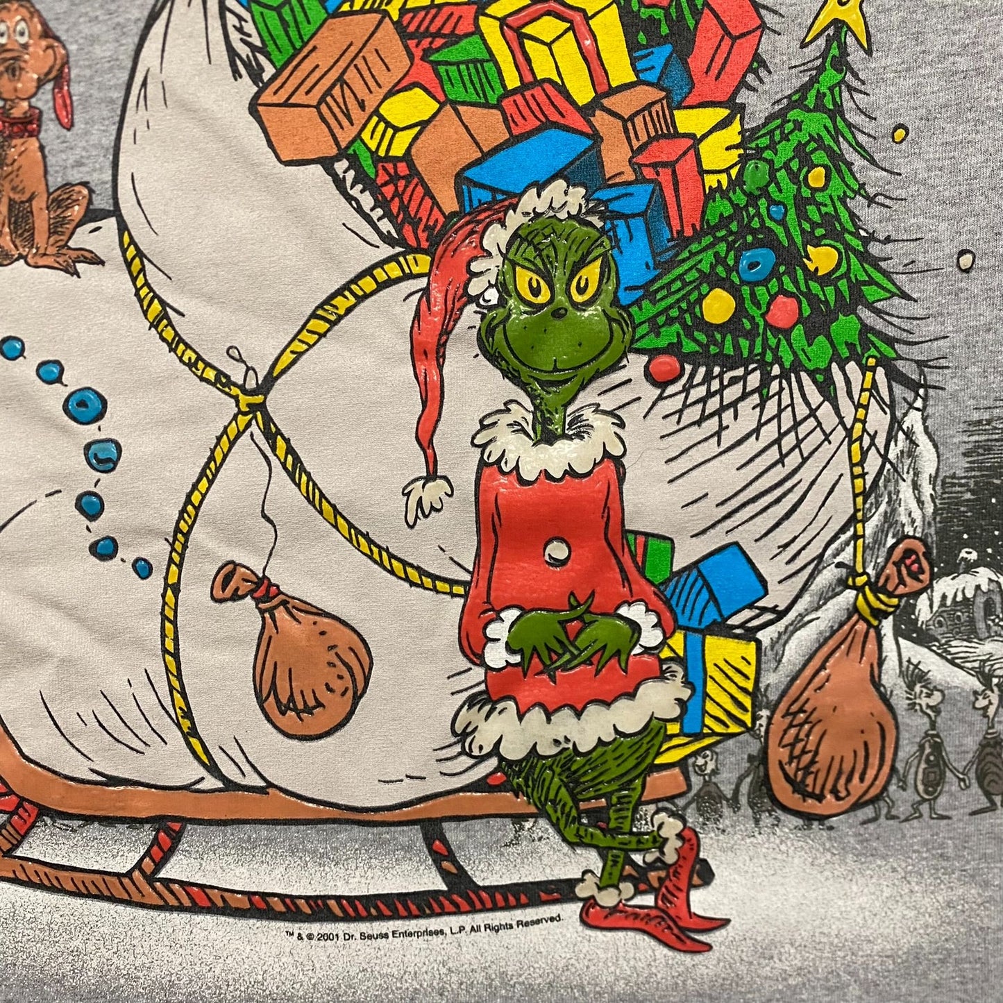 Vintage Y2K Dr. Seuss Grinch Christmas Cartoon Movie Tee