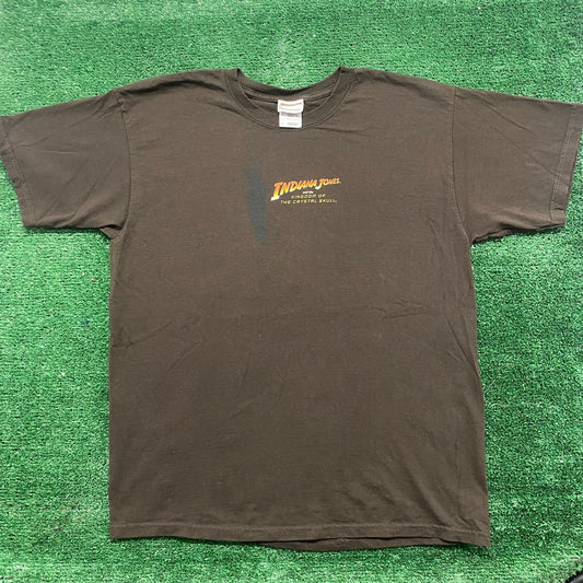 Vintage Y2K Indiana Jones Crystal Skull Shirt Movie Logo Tee