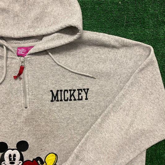 Vintage 90s Mickey Mouse Disney Fleece Hoodie Sweatshirt