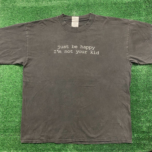 Vintage 90s Sun Faded Funny Quote Baggy Essential Punk Tee