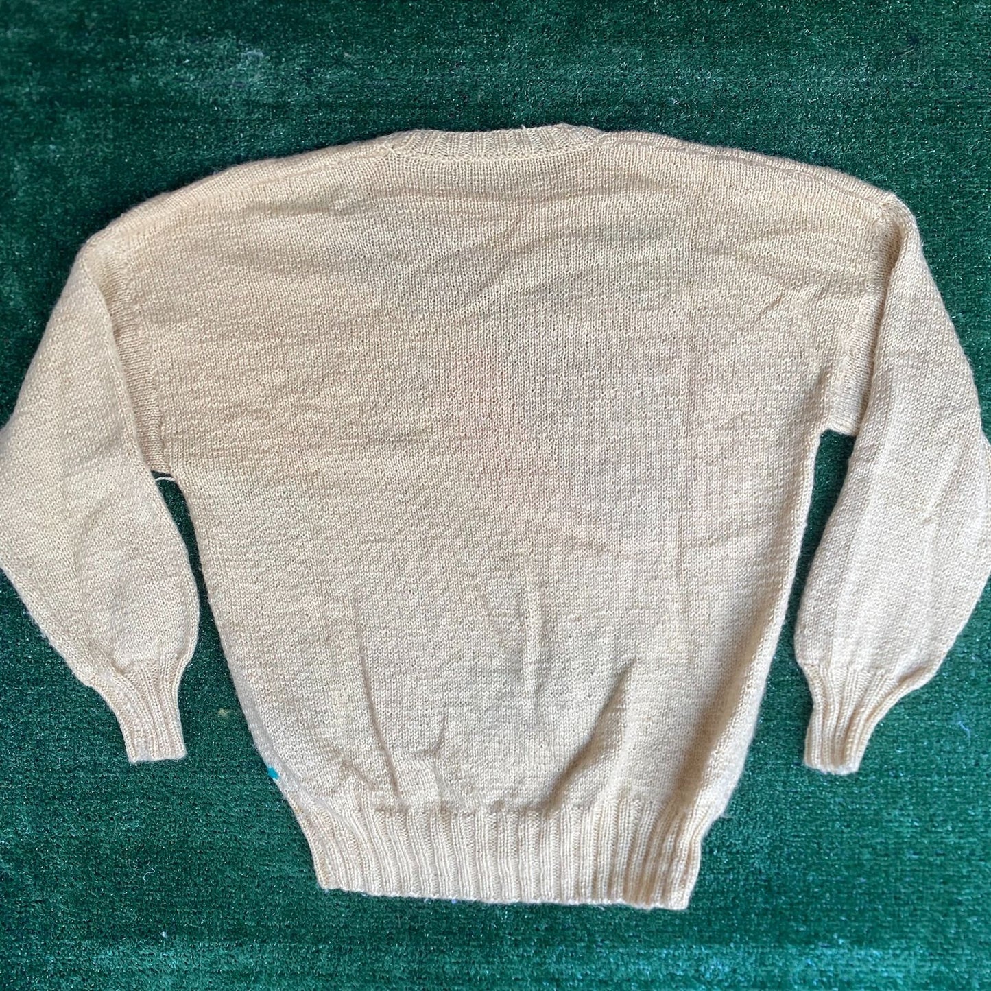 Vintage 80s Pumpkin Fruit Sweater Plants Art Knit Crewneck