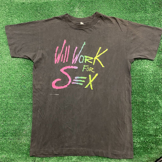 Vintage 90s Essential Sex Single Stitch Quote Humor T-Shirt