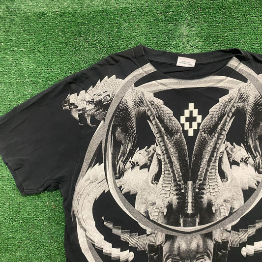 Marcelo Burlon Aurora Gothic Snake Cobra Punk Art Tee