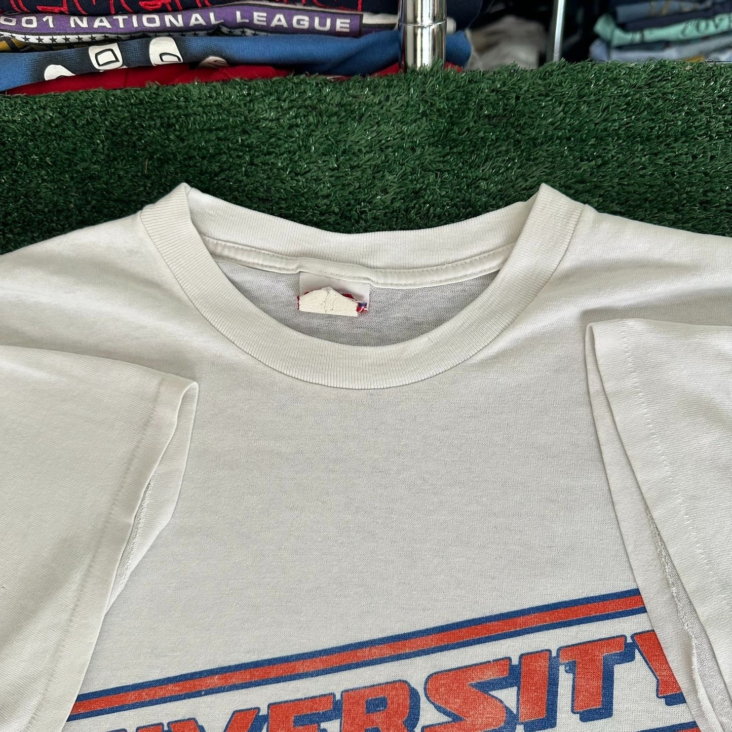 Vintage 80s UF University Florida Gators T-Shirt White 3XL Single Stitch College