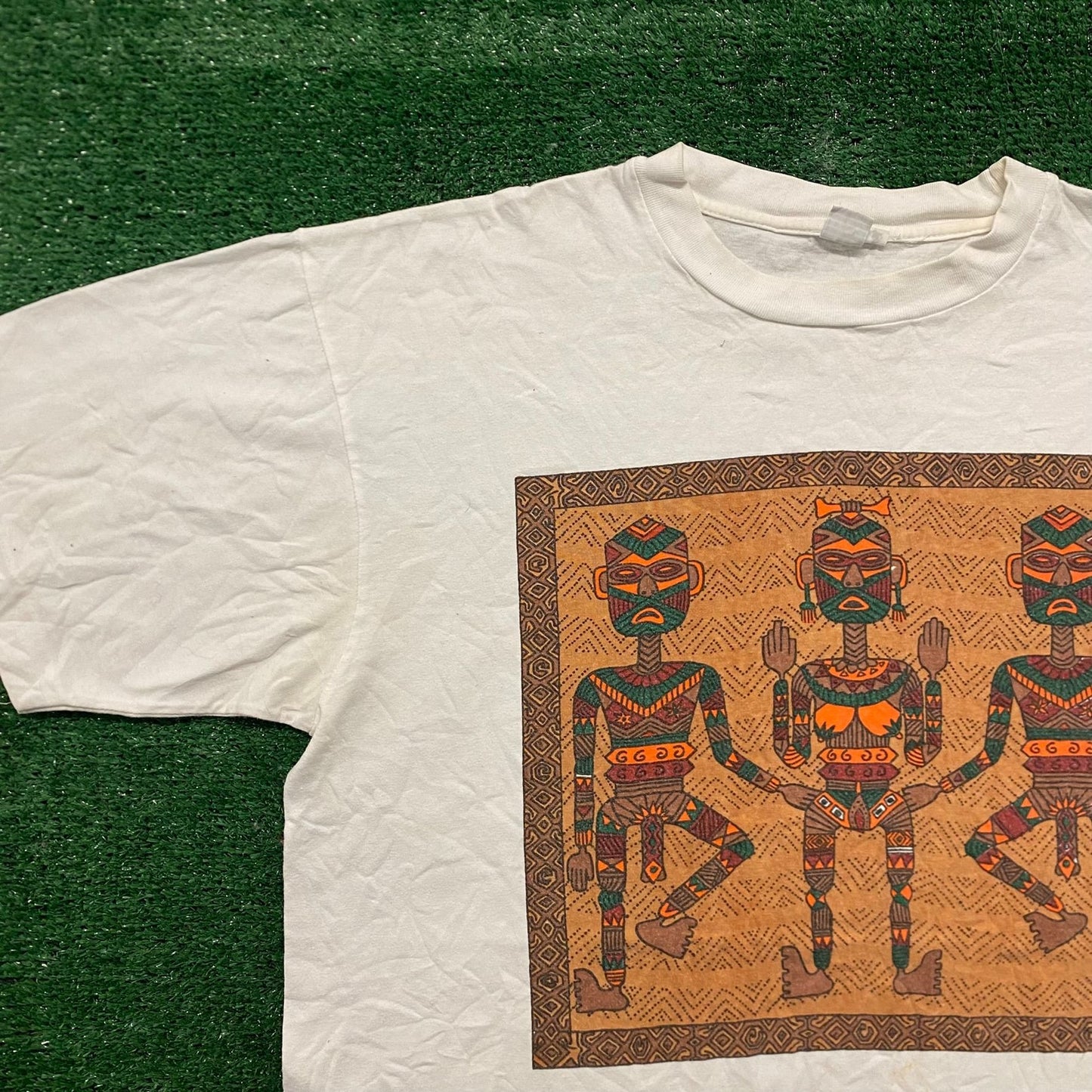 Vintage 90s Native Tribal Art Single Stitch Tourist T-Shirt