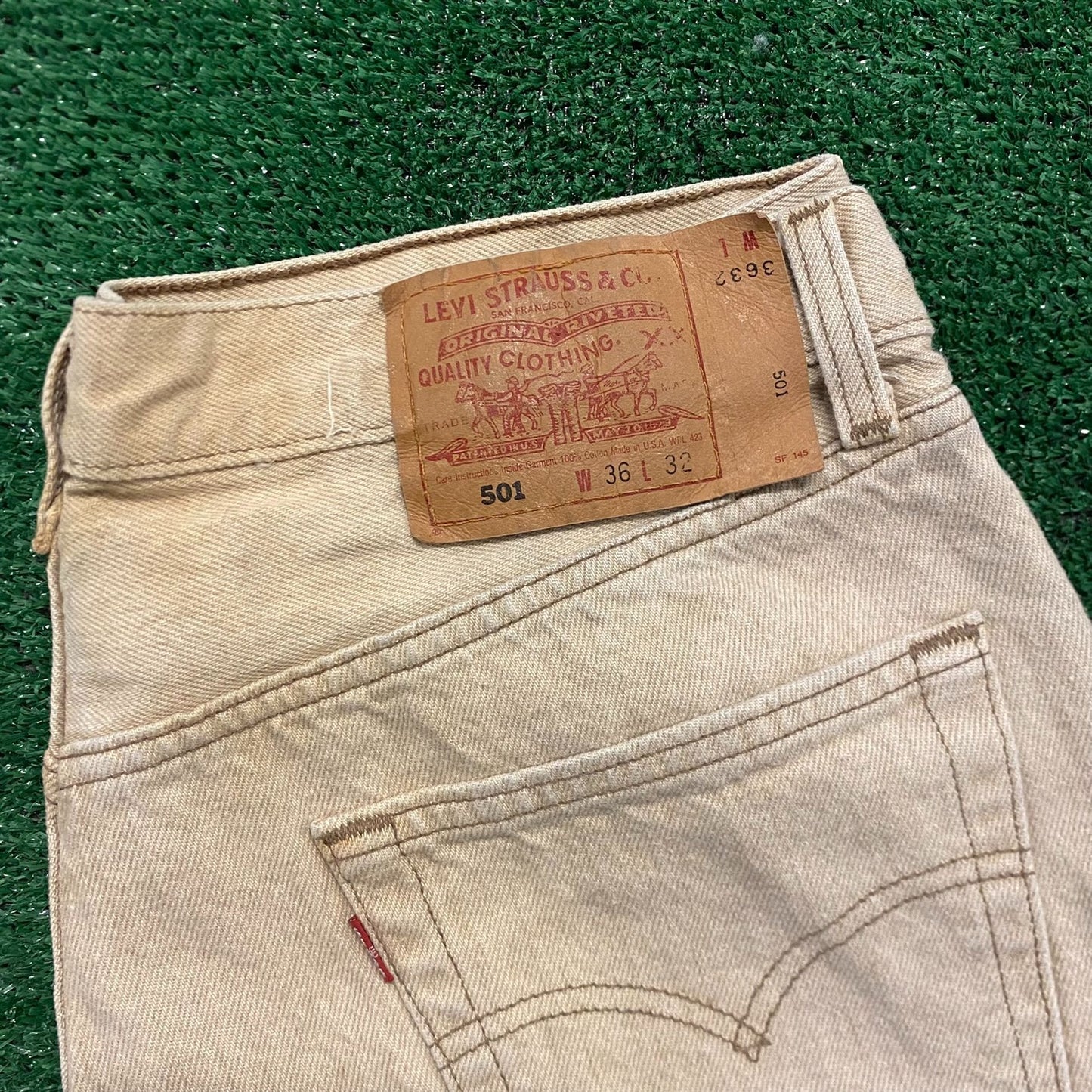 Levi's 501 Straight Fit Vintage 90s Denim Jeans Work Pants