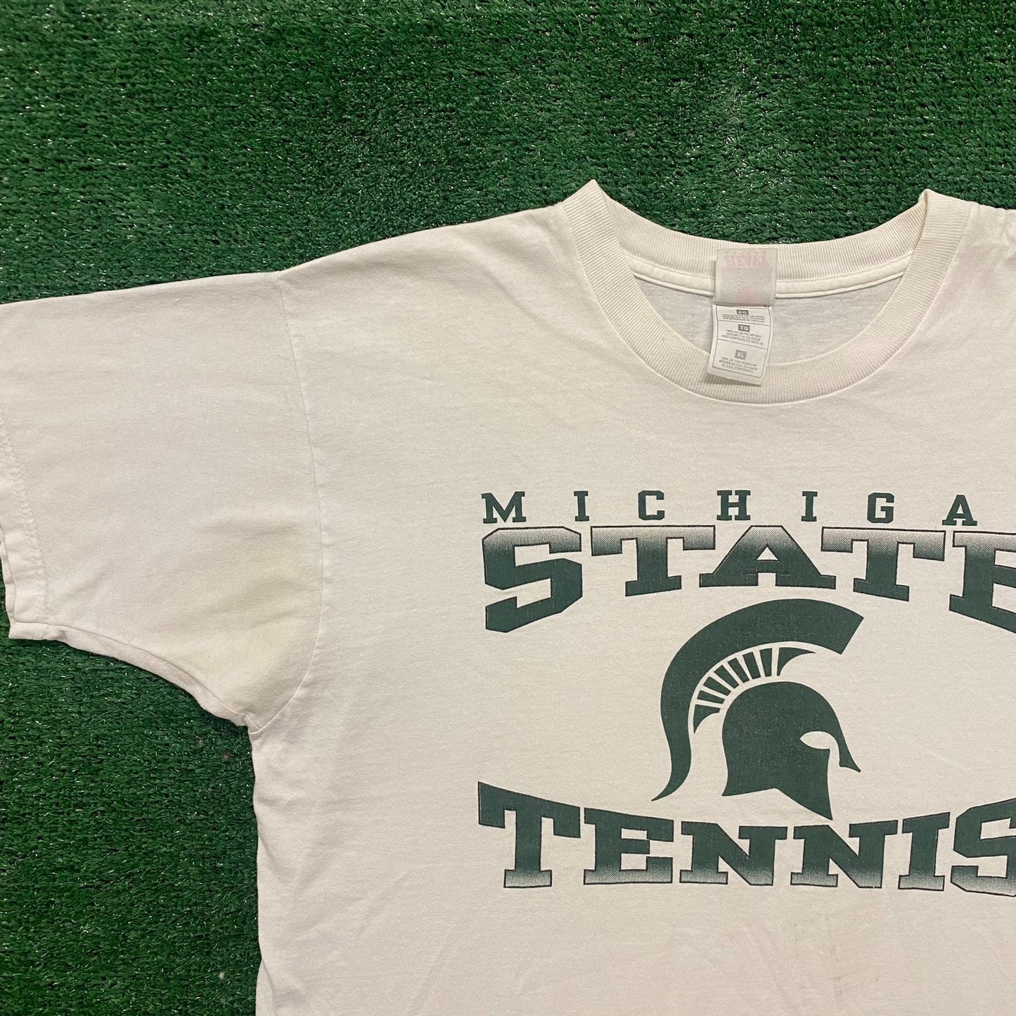 Vintage Y2K Michigan State Tennis Baggy College Sports Tee