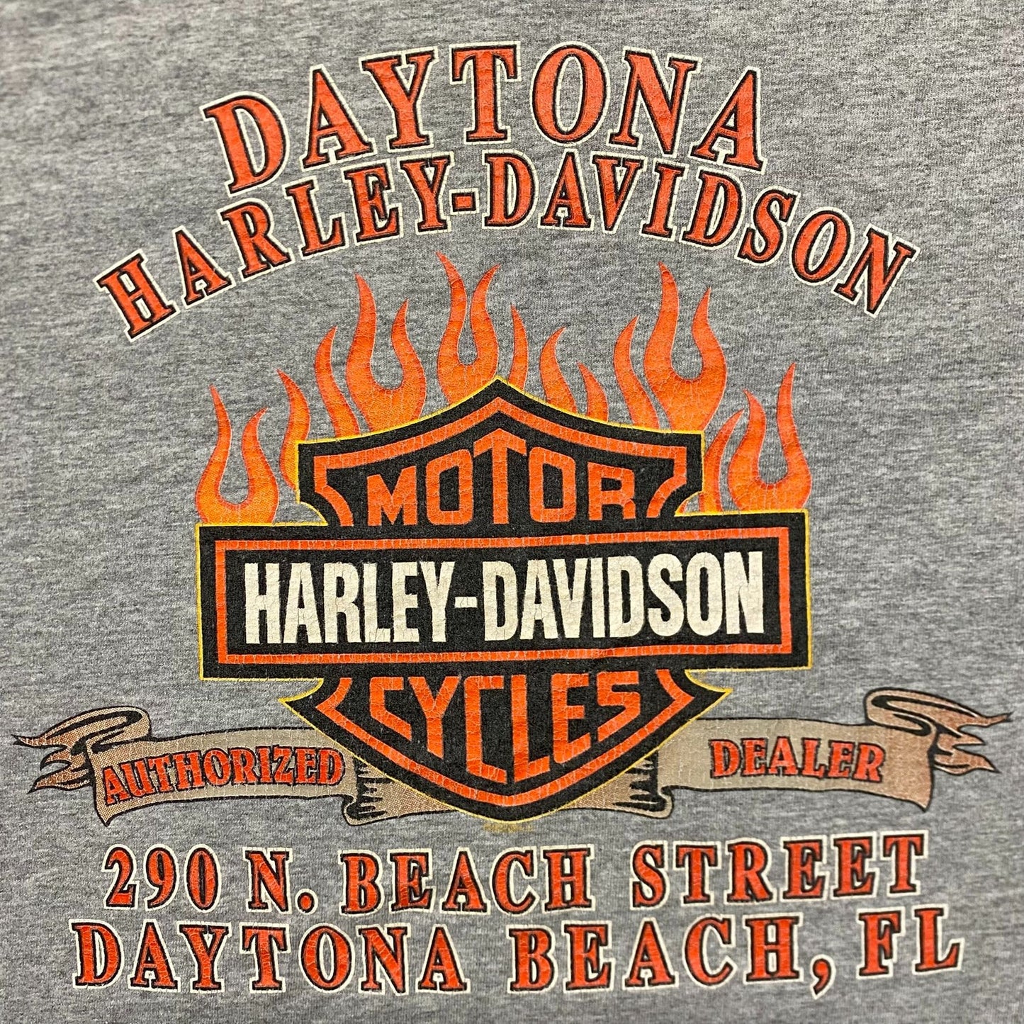 Vintage Y2K Harley Davidson Daytona Flame Motorcycle Tee