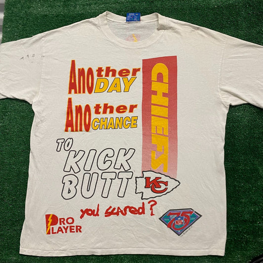 Vintage 90s Essential Kansas Chiefs AOP Single Stitch Tee