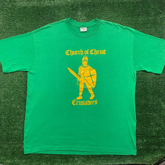 Vintage 80s Church Christ Crusaders Knight Single Stitch Tee