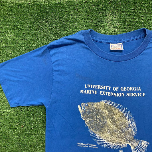 Vintage 80s Georgia Marine Wildlife Fish Single Stitch Tee